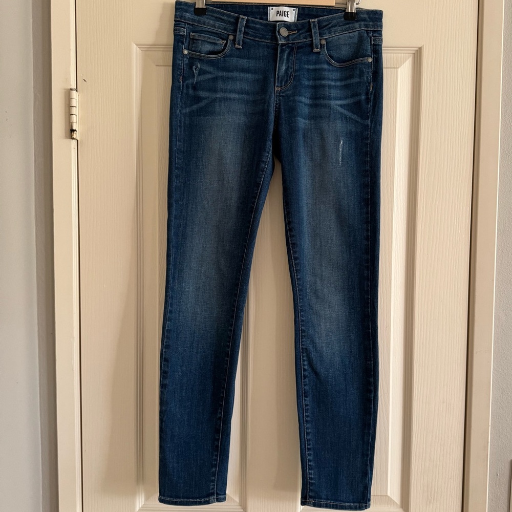 Paige Verdugo Distressed Ankle Skinny Jeans size 26